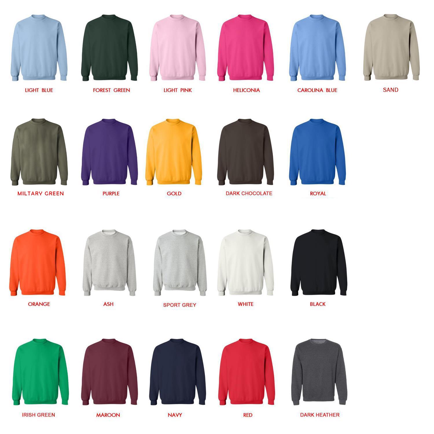sweatshirt color chart - Anne Of Green Gables Store