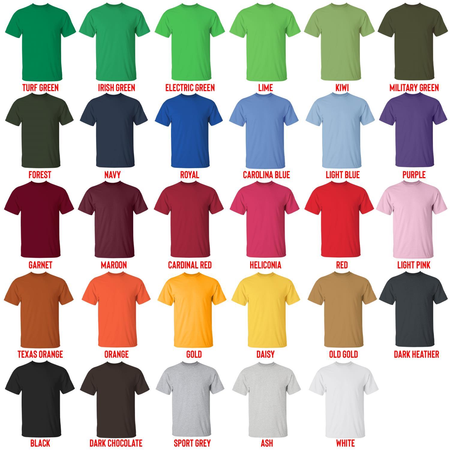 t shirt color chart - Anne Of Green Gables Store