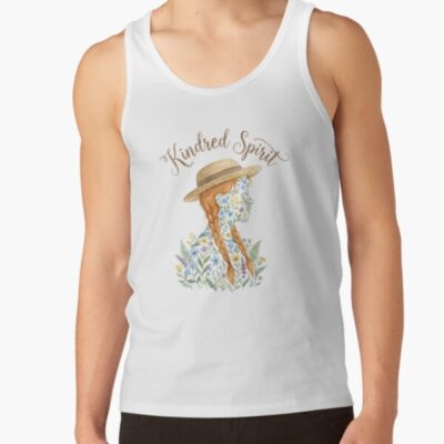 Hot Anne Of Green Gables Floral Profile Art Tank Top