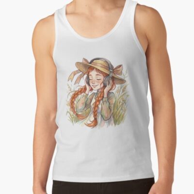 Anne Of Green Gables Headphones Art Tank Top
