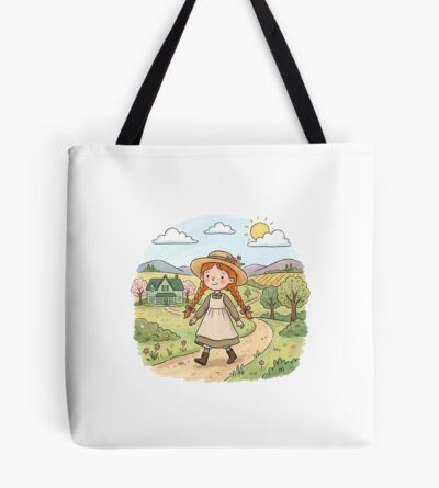 Cute Anne Of Green Gables Cartoon Art Tote Bag