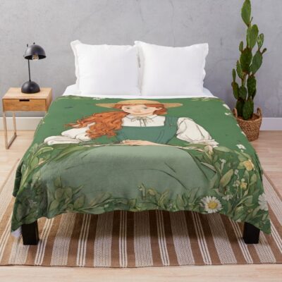 Anne Of Green Gables Portrait Throw Blanket