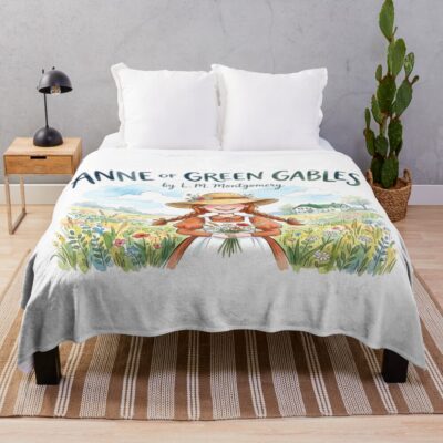 Anne Of Green Gables Cute Floral Throw Blanket