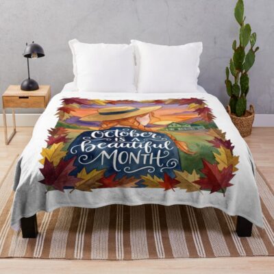 Anne Of Green Gables October Is A Beautiful Throw Blanket