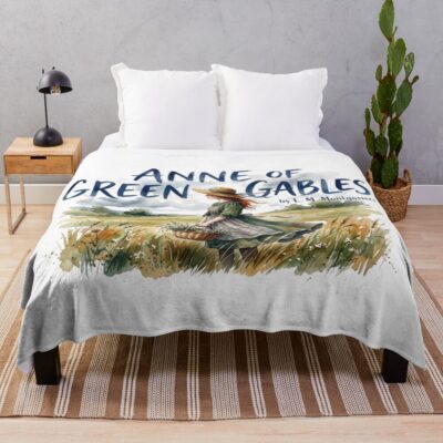 Anne Of Green Gables Watercolor Throw Blanket
