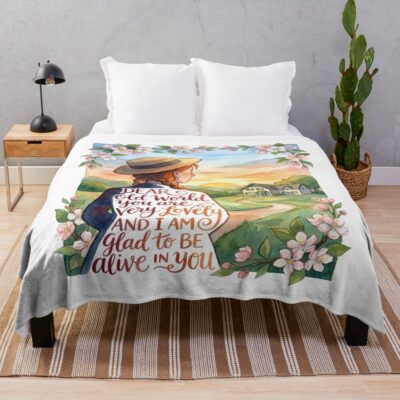 Anne Of Green Gables Sunrise Throw Blanket