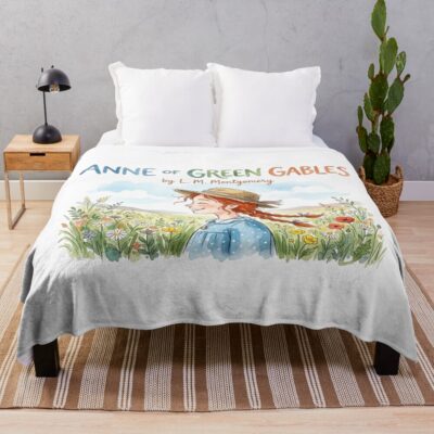 Anne Of Green Gables Blue Dress Throw Blanket