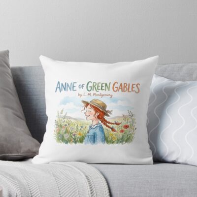 Anne Of Green Gables Blue Dress Throw Pillow
