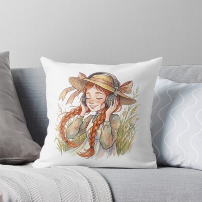 Anne Of Green Gables Headphones Throw Pillow