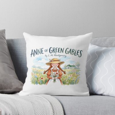 Anne Of Green Gables Cute Floral Throw Pillow