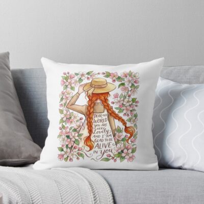 Anne Of Green Gables Dear Old World Lovely Throw Pillow